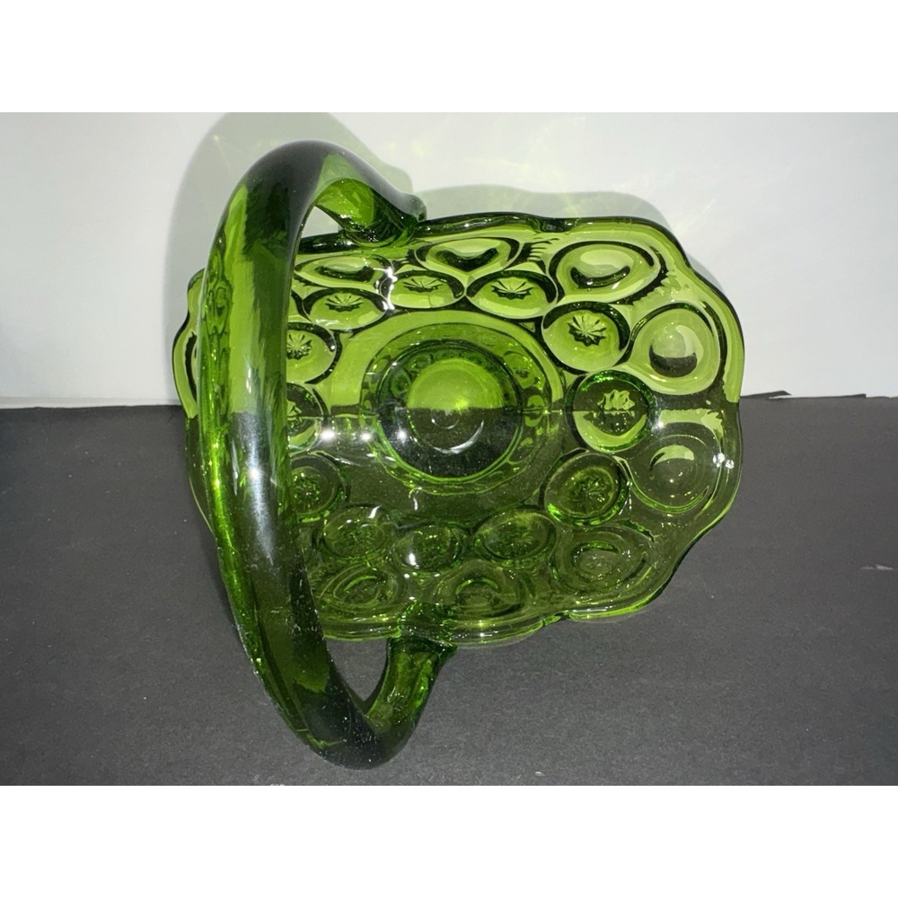 LE Smith Moon & Star Decorative Basket in Lime Green Pedestal Centerpiece 8x9" - Picture 6 of 12